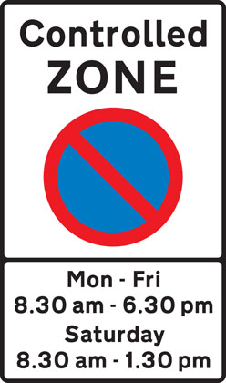 Traffic Sign - Entrance to controlled parking zone