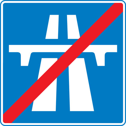 Traffic Sign - End of motorway