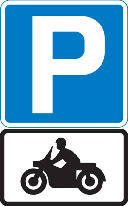 Traffic Sign - Parking place for solo motorcycles