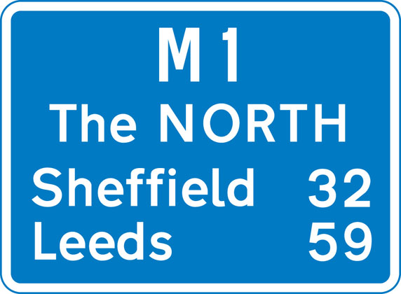 Traffic Sign - Motorway direction sign