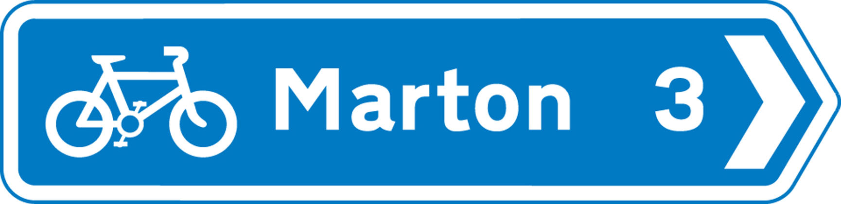 Traffic Sign - Recommended route for pedal cycles to place shown