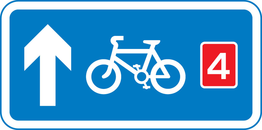 Traffic Sign - Route for pedal cycles forming part of a network