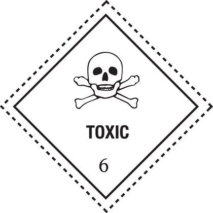 Hazchem diamond symbol - Toxic substance
