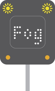 Motorway Light Signal - Reduced visibility ahead
