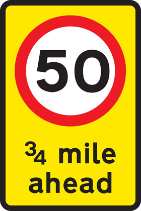 Traffic Sign - Mandatory speed limit ahead