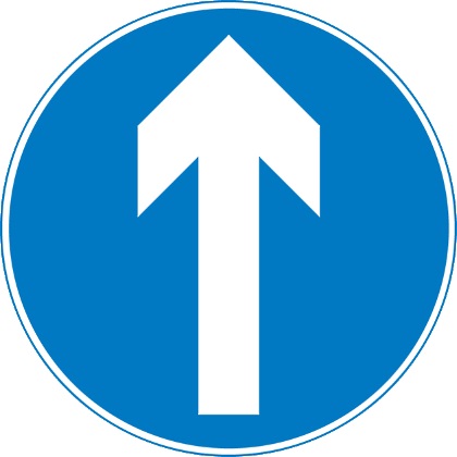 Traffic Sign - Ahead only