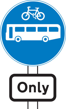 Traffic Sign - Buses and cycles only
