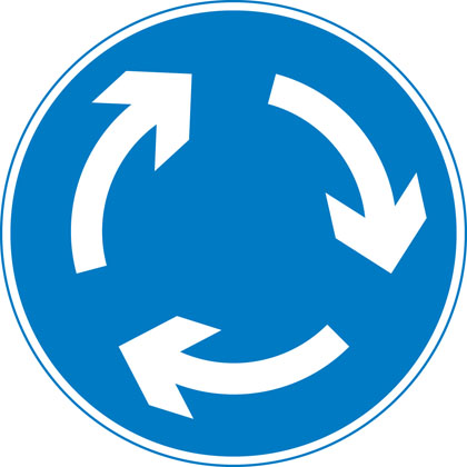 Traffic Sign - Mini-roundabout 