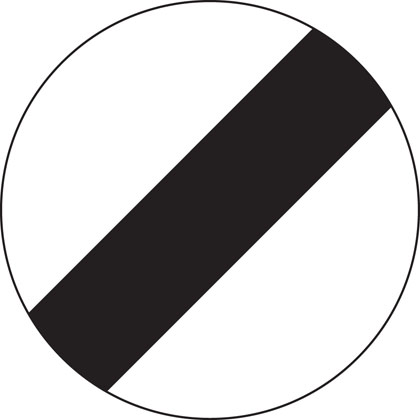 Traffic Sign - National speed limit applies