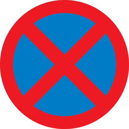 Traffic Sign - No stopping (Clearway)