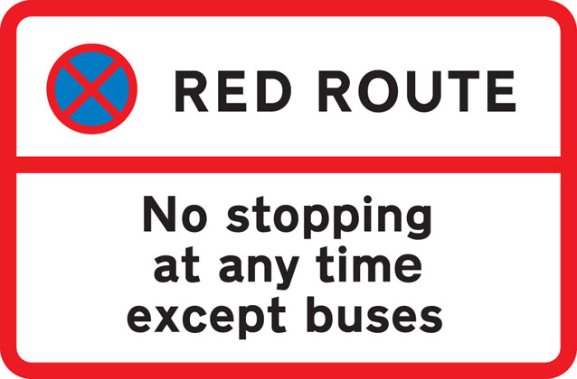 Traffic Sign - No stopping during period indicated except for buses