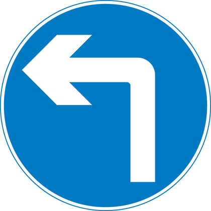 Traffic Sign - Turn left ahead