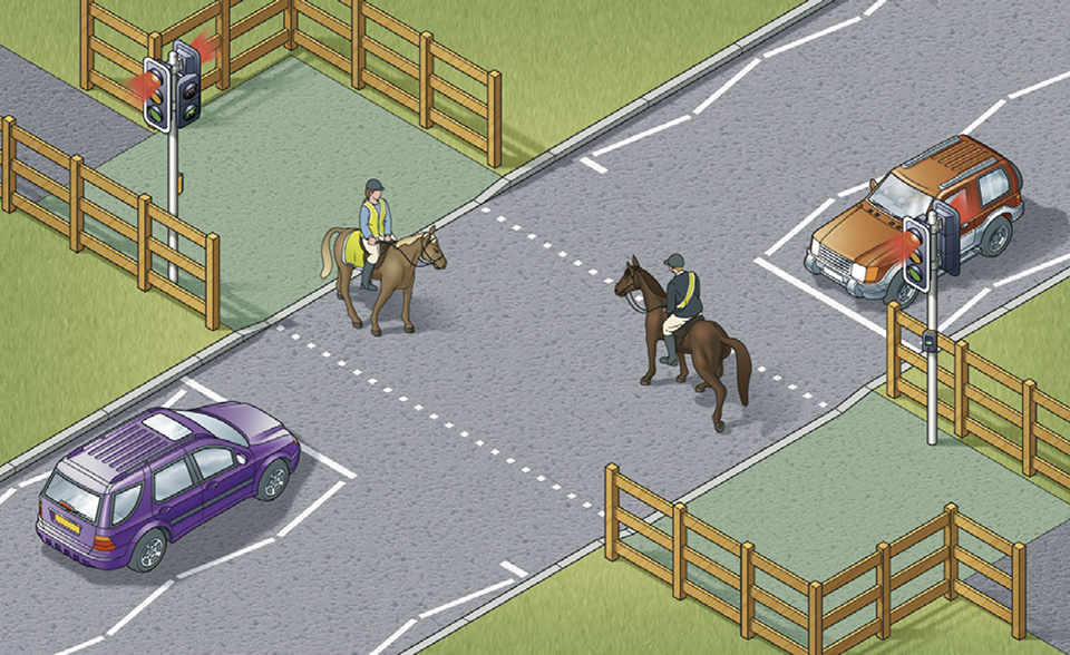 Rule 27: Equestrian crossings are used by horse riders. There is often a parallel crossing.