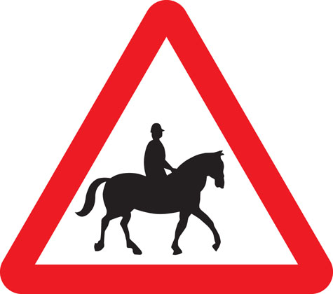 Traffic Sign - Accompanied horses or ponies