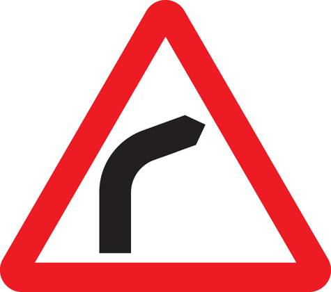 Traffic Sign - Bend to right