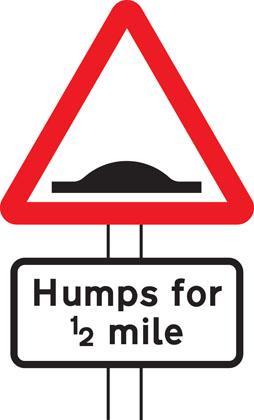 Traffic Sign - Distance over which road humps extend