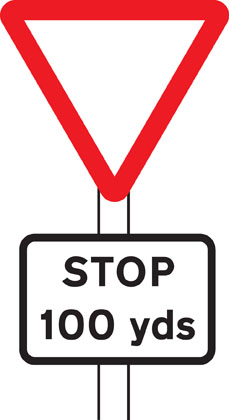 Traffic Sign - Distance to STOP line ahead