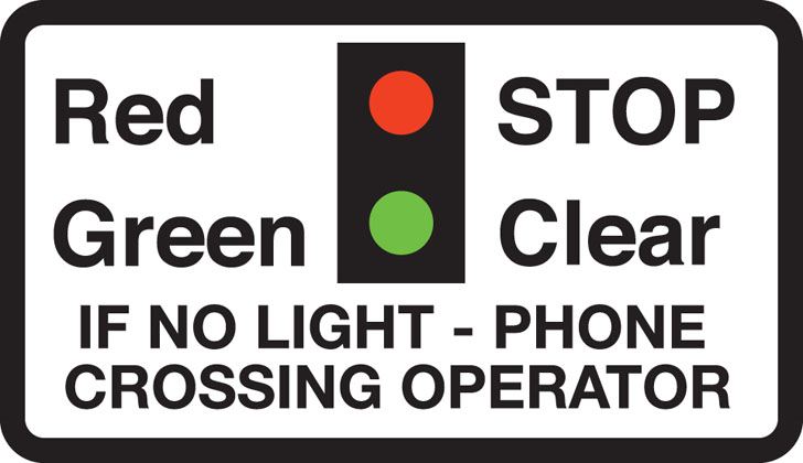 Traffic Sign - Miniature warning lights at level crossings
