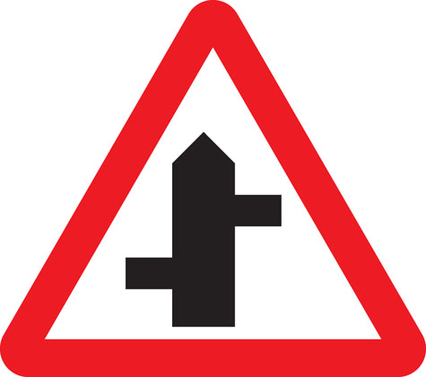 Traffic Sign - Staggered junction