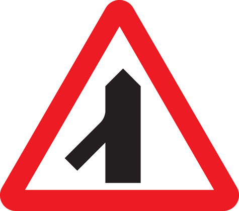 Traffic Sign - Traffic merging from left ahead