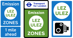 London LEZ/ULEZ signs